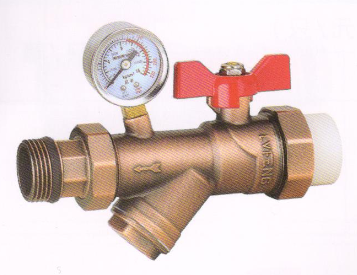 呂豐分水器閥門管件_LF226G PPR帶過濾器活接球閥（古銅）