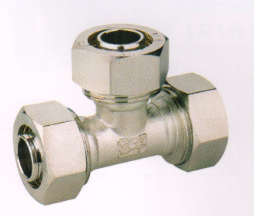 呂豐鋁塑管卡套式_LF304 鋁塑管卡套式-等徑三通