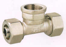 呂豐鋁塑管卡套式_LF305 鋁塑管卡套式-內絲三通