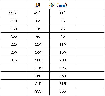 宏岳PVC_U柔性接口管件__雙承90°彎頭規格