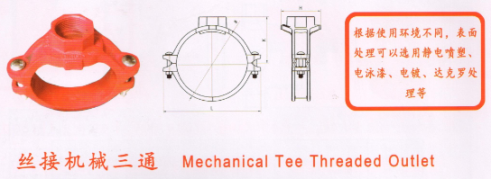 華盛溝槽管件_XGQT3S絲接機械三通