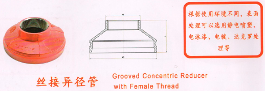 華盛溝槽管件_絲接異徑管