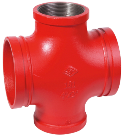 邁克溝槽管件_內絲四通,FIG#181