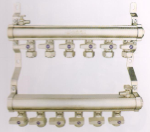 呂豐分水器管件_LF3386 FL1"G-VI型定位球閥地暖分水器(間距5.5)