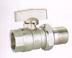 呂豐球閥_LF229黃銅直柄活接球閥(鎳)