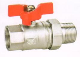 呂豐球閥_LF230黃銅蝶柄活接球閥(鎳)