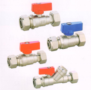 呂豐球閥_LF255 卡套式黃銅內絲活接球閥(壁掛爐套件)