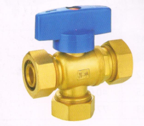 呂豐球閥_LF235卡套式黃銅三通球閥