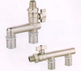 呂豐卡壓式球閥_LF240卡壓式黃銅H/F型外絲活接球閥(鎳)