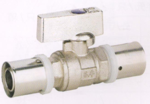 呂豐卡壓式球閥_LF237卡壓式黃銅等徑球閥(鎳)