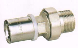 呂豐鋁塑管卡壓式_LF417鋁塑管卡壓式-外絲活接直接