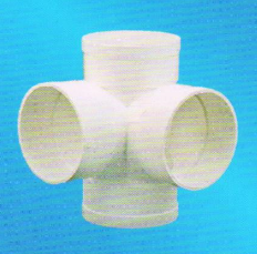 宏岳PVC_U排水管材管件__立體四通