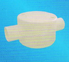 宏岳PVC_U阻燃管材管件__圓接線盒(雙直通)