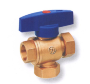 天津力字水暖閥門__ 內螺紋三通暖氣黃銅球閥(熱鍛)